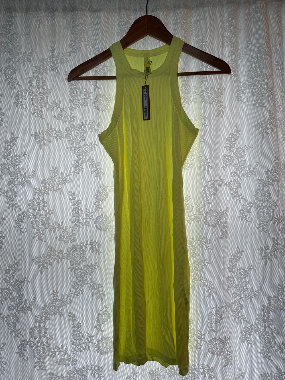 Skims lemonade Ribbed Midi Tank Dress